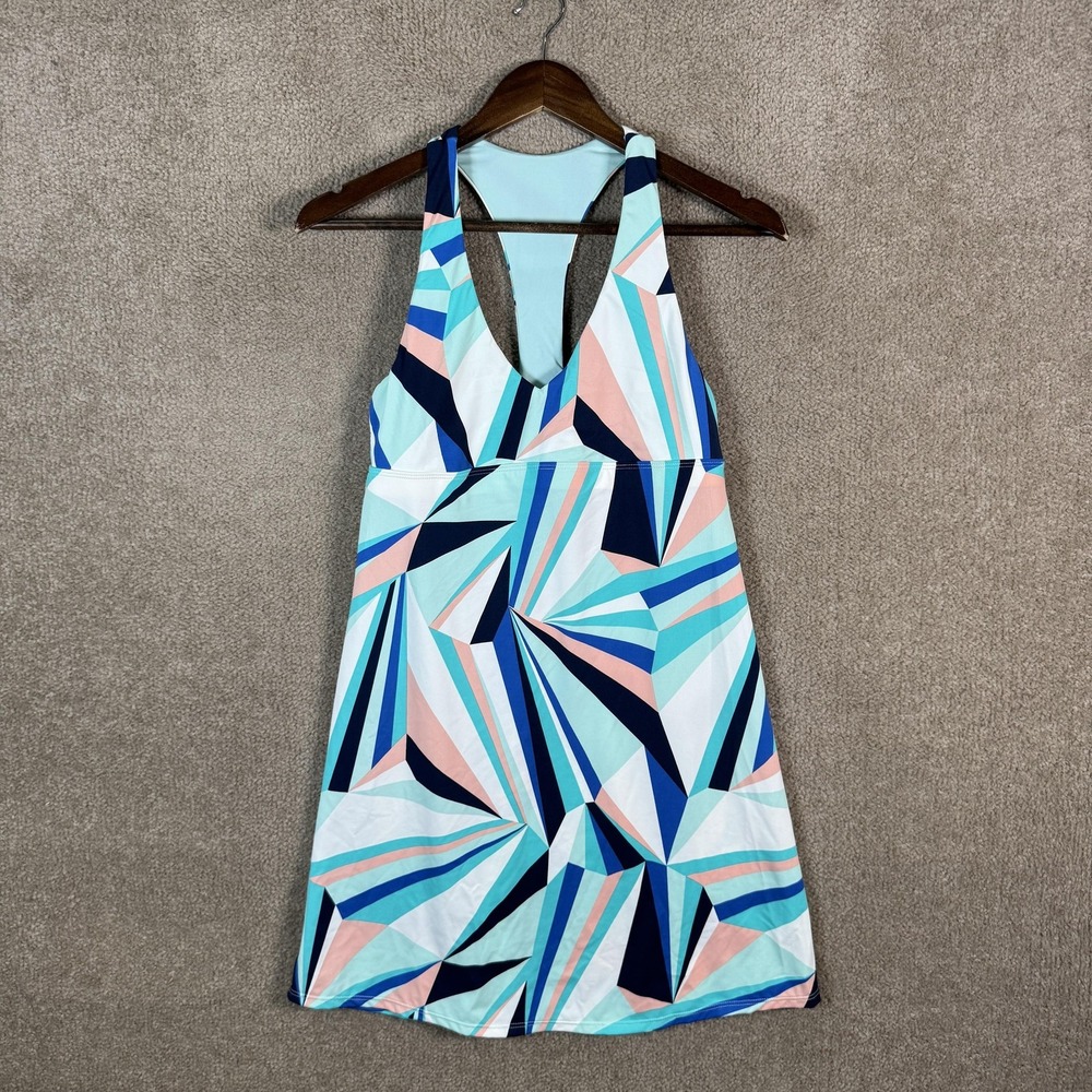 Carve Designs Swimdress Womens‎ Small Multicolor Geometric Racerback Swim Dress